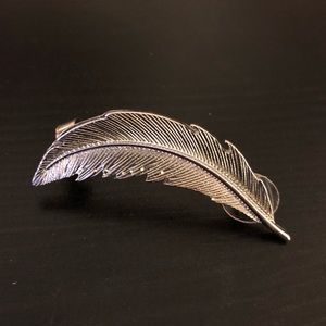 Vintage Silver Feather Earring (Left Ear)